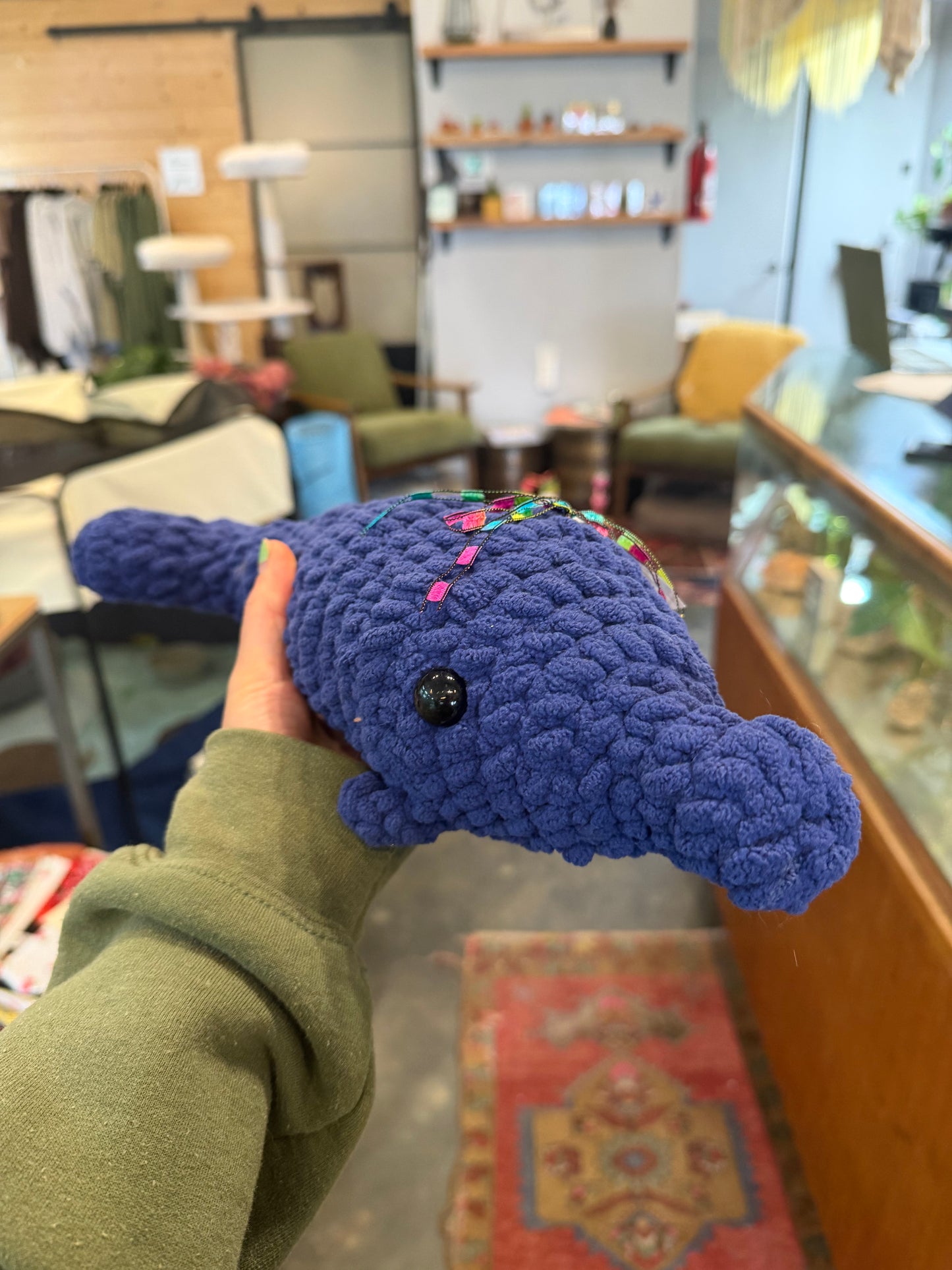Large Crochet Dolphin