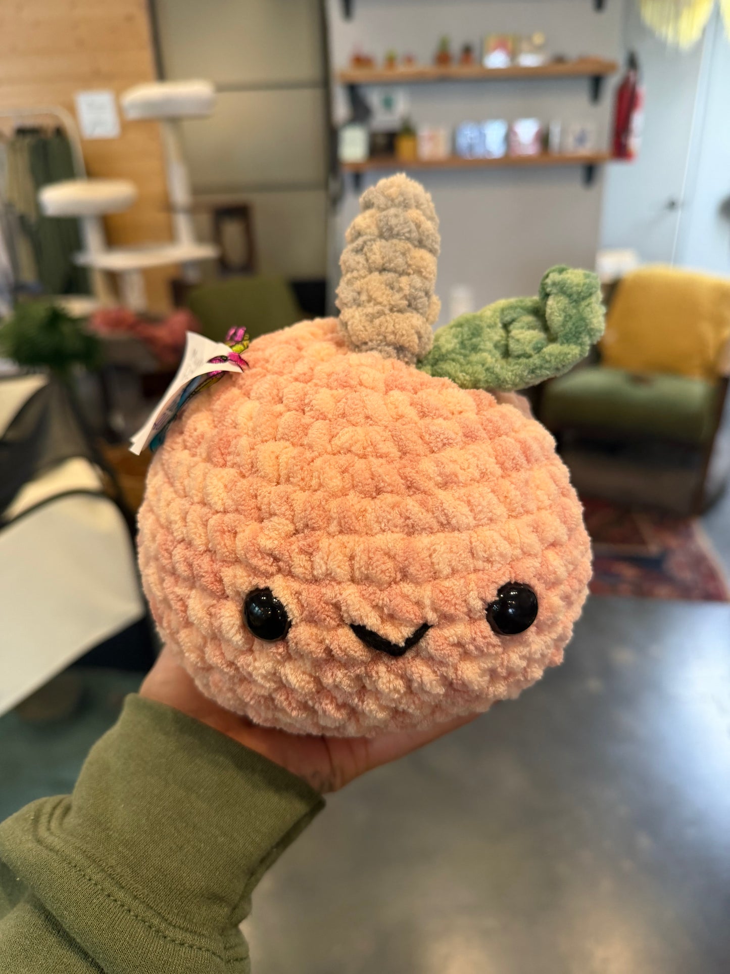 Large Crochet Peach